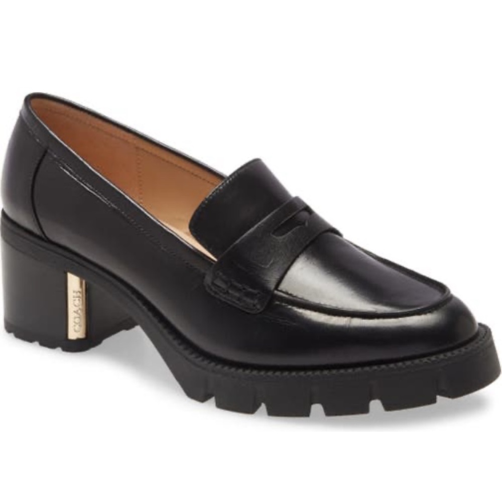 Coach Cora Block Heel Penny Loafer